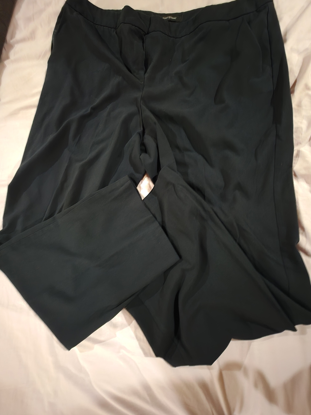 Ashley Stewart Black Wide-Leg Dress Pants